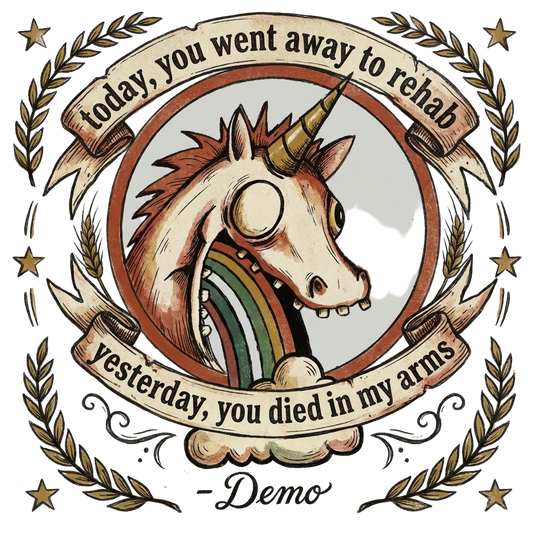 today you went away to rehab, yesterday you died in my arms - Demo