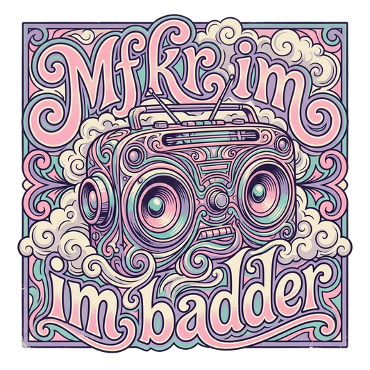 Mfkr im badder — Electric Psychedelic Poster Print