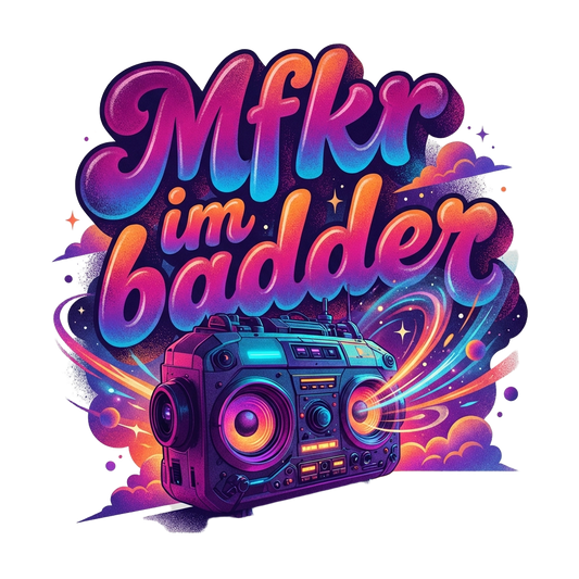 Mfkr im badder — Retro Cosmic Pop Illustration