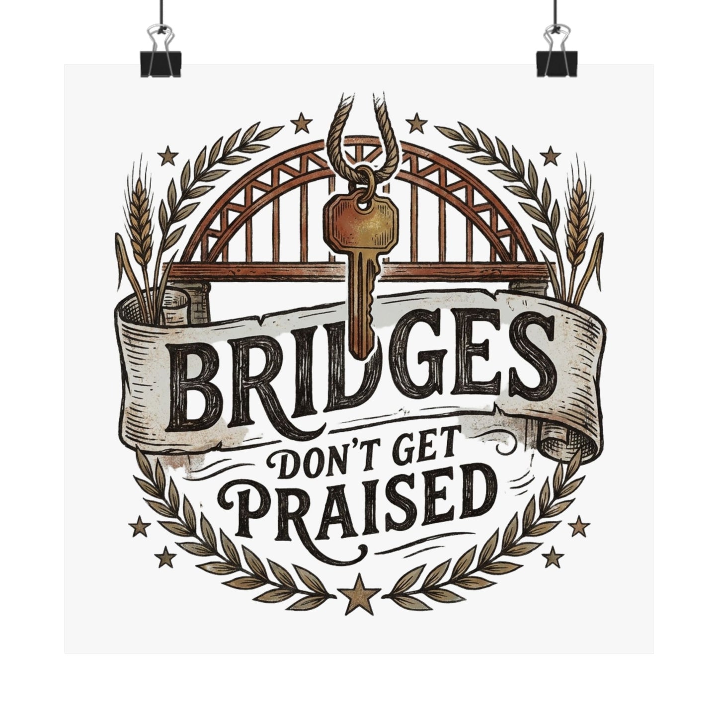 BRIDGES DON’T GET PRAISED