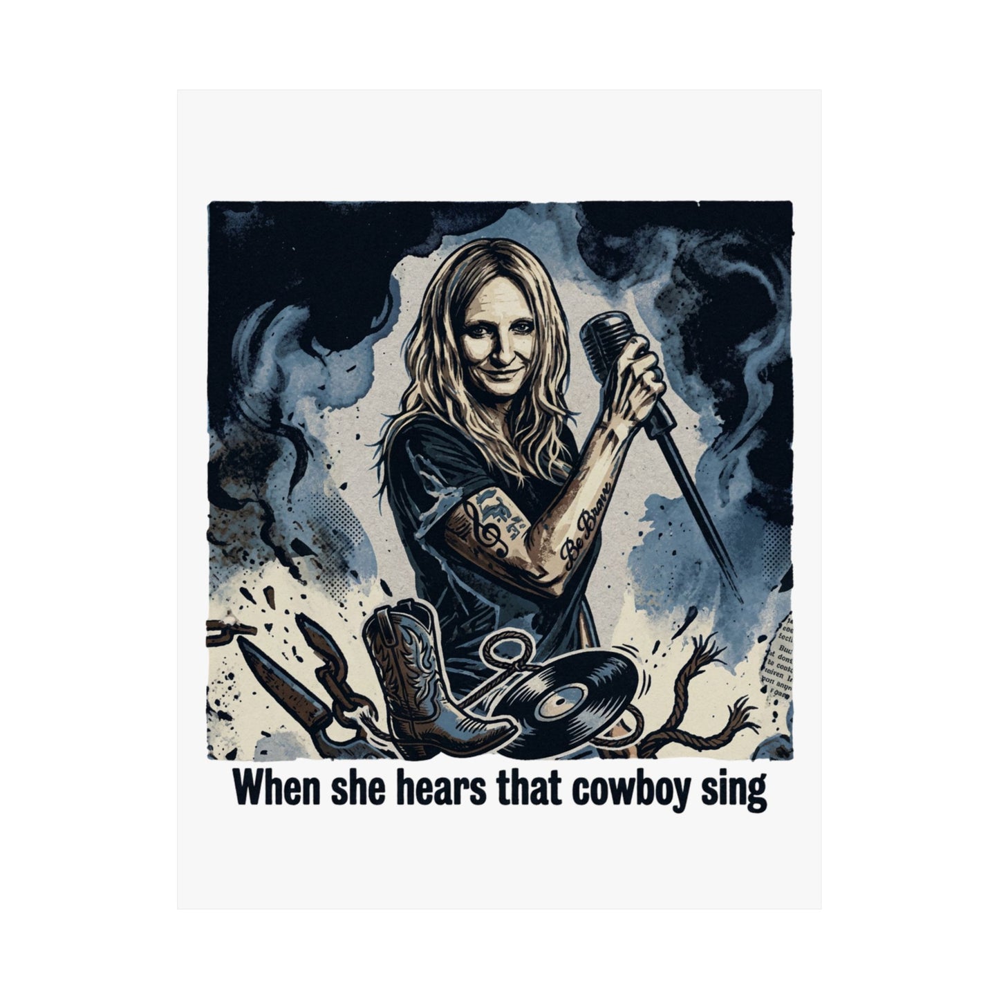 When she hears that cowboy sing