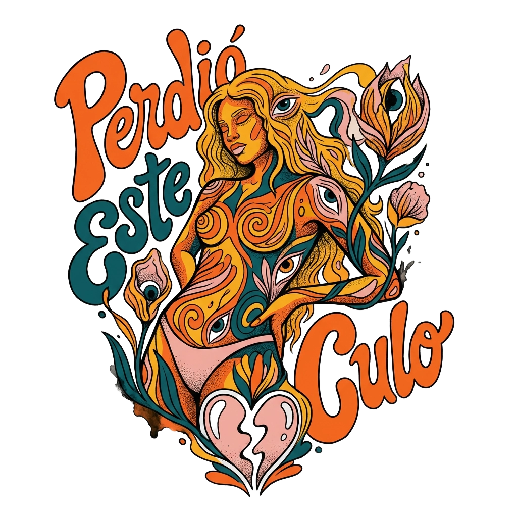 Perdió Este Culo — Neo-Psychedelic Pop Line-Art