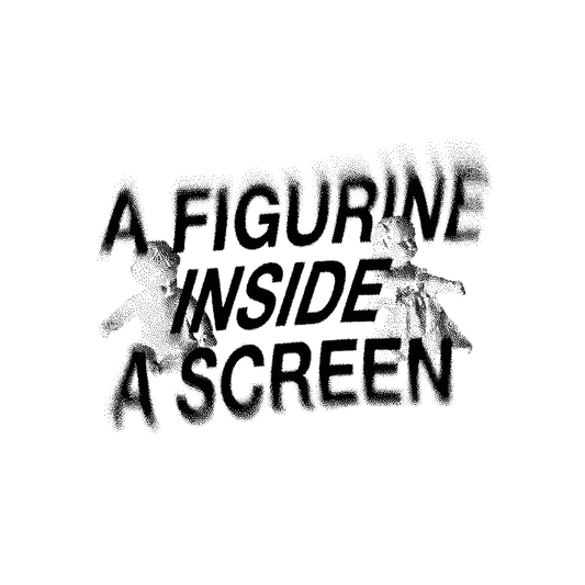 A FIGURINE INSIDE A SCREEN