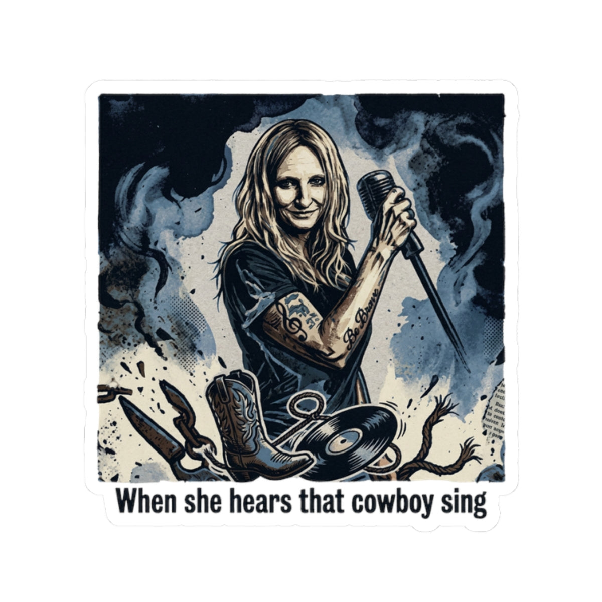 When she hears that cowboy sing
