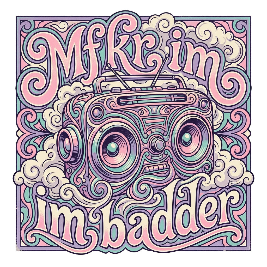 Mfkr im badder — Electric Psychedelic Poster Print