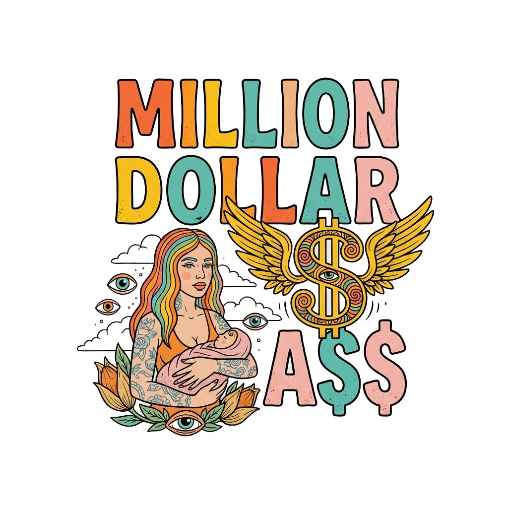 MILLION DOLLAR A$$ (feat. Fler) — Neo-Psychedelic Pop Line-Art