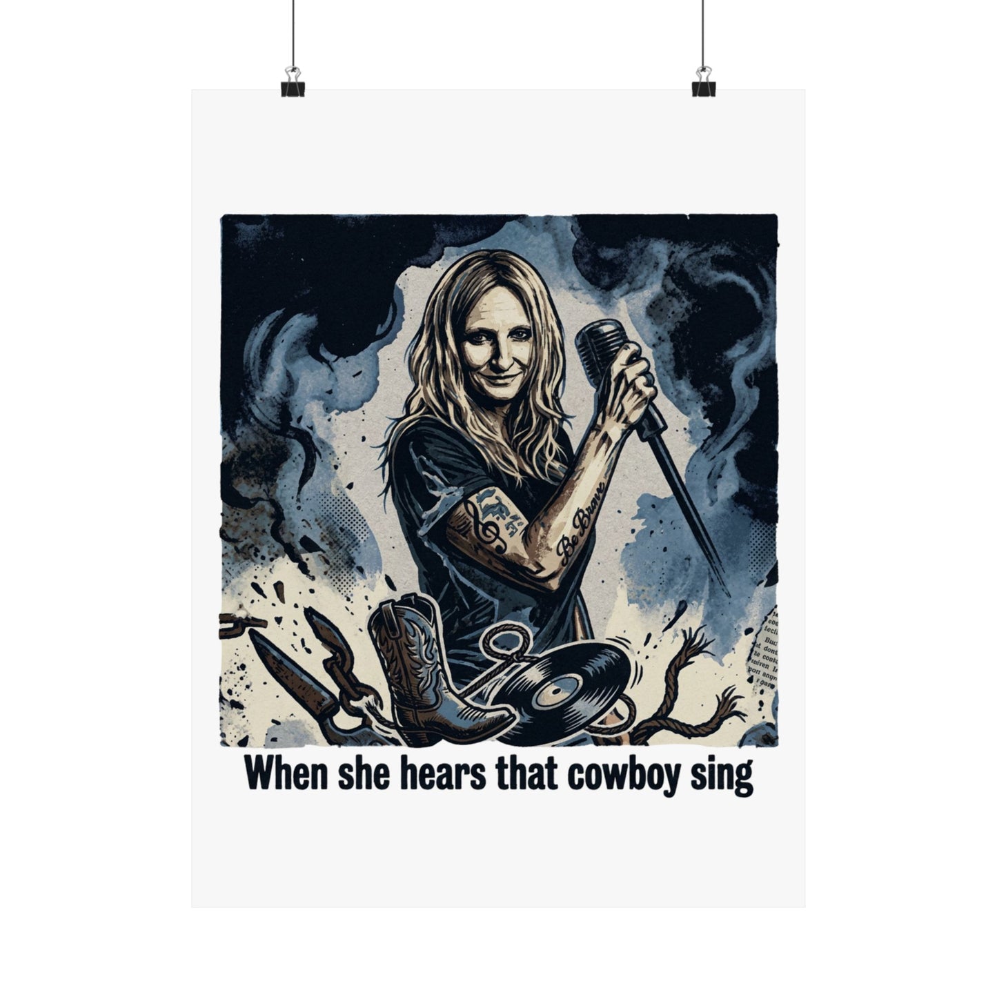 When she hears that cowboy sing