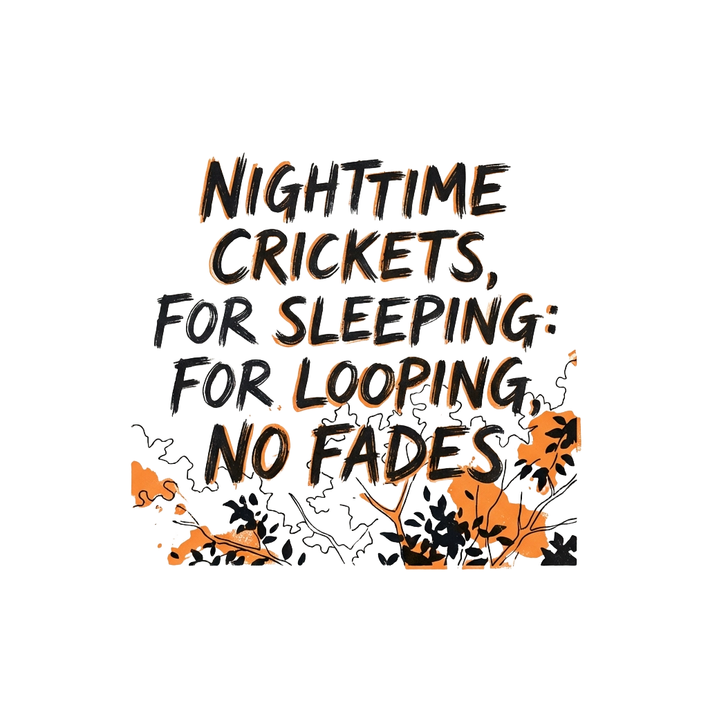 Nighttime Crickets, For Sleeping: For Looping, No Fades