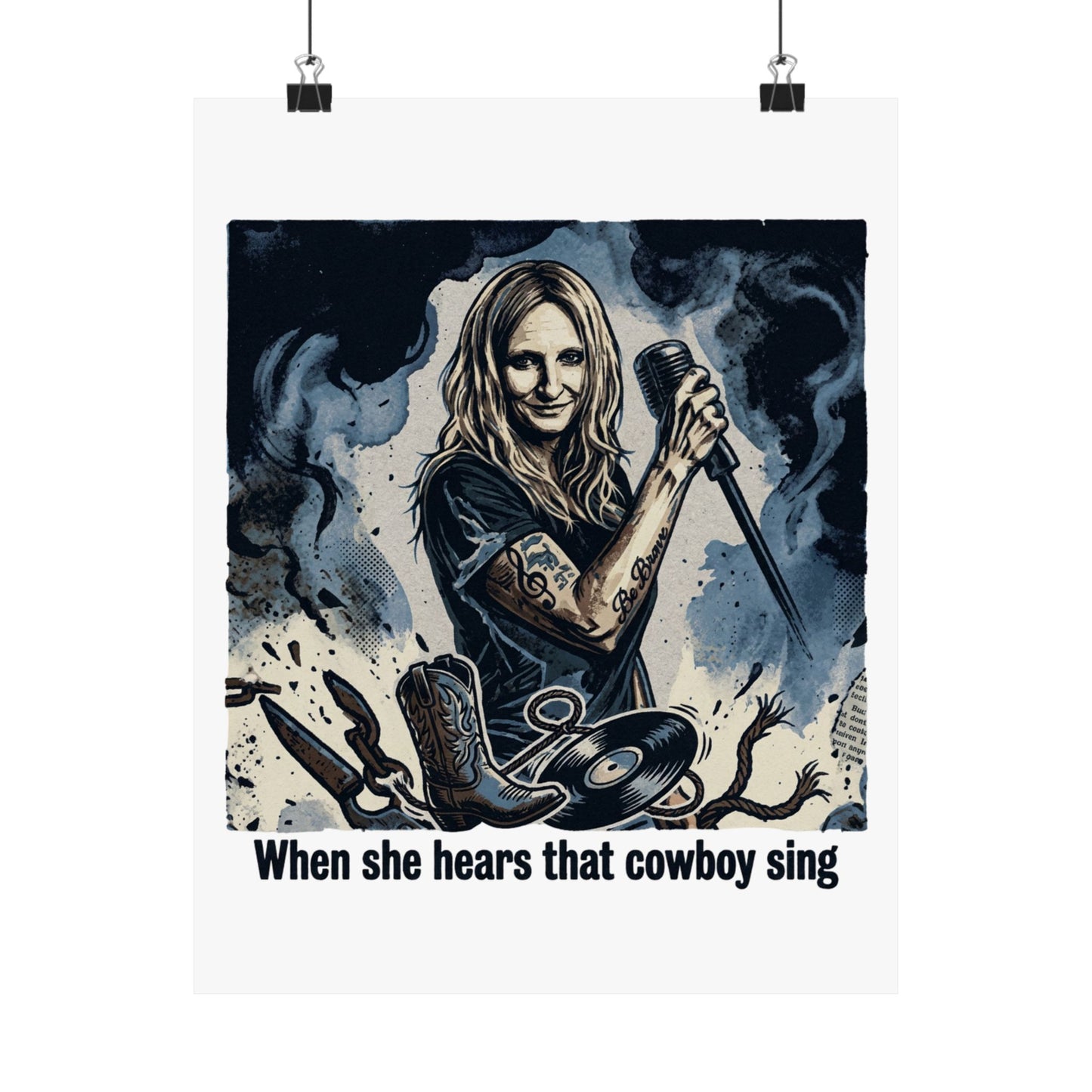 When she hears that cowboy sing