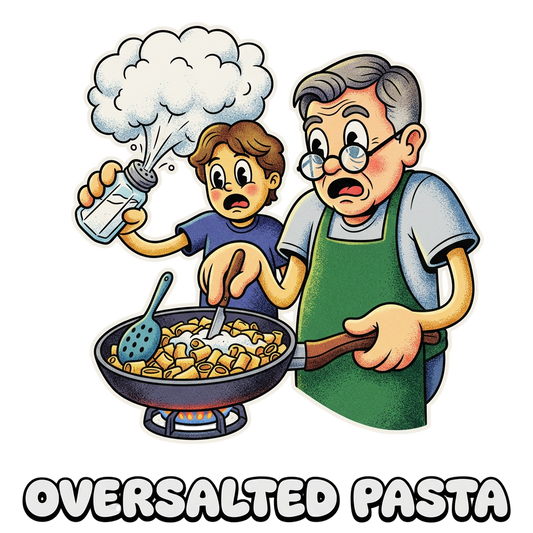 oversalted pasta