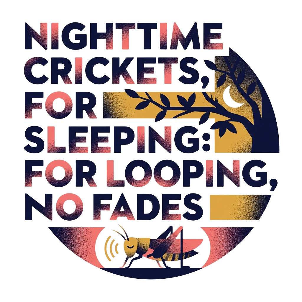 Nighttime Crickets, For Sleeping: For Looping, No Fades