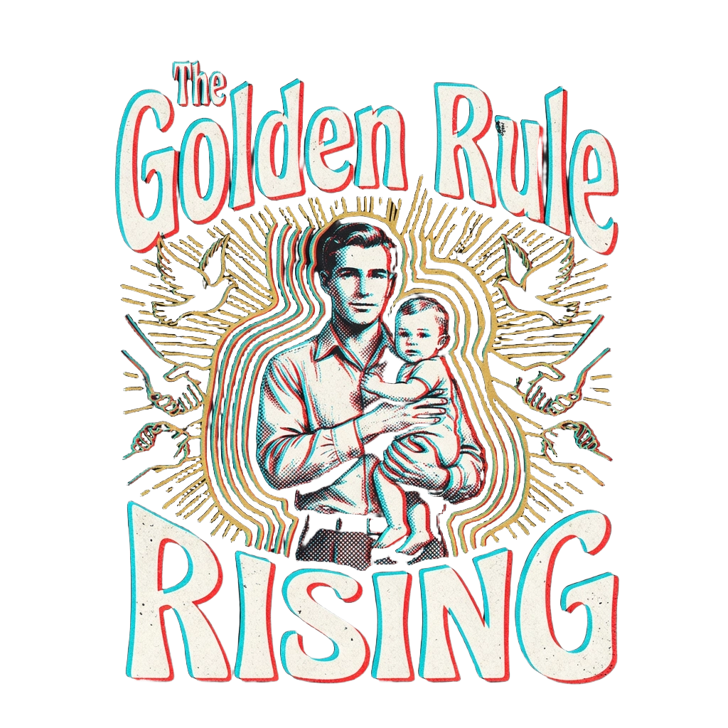 The Golden Rule Rising — Vintage Rock Tour Risograph