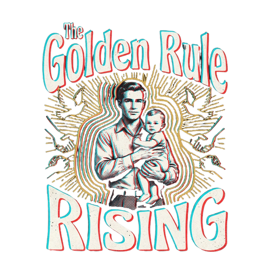The Golden Rule Rising — Vintage Rock Tour Risograph