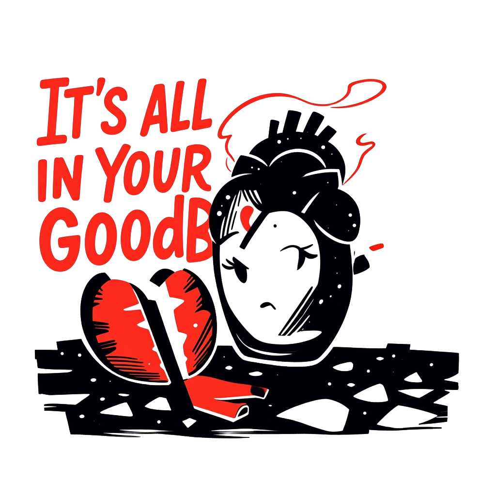 A Boy Brushed Red Living In Black And White