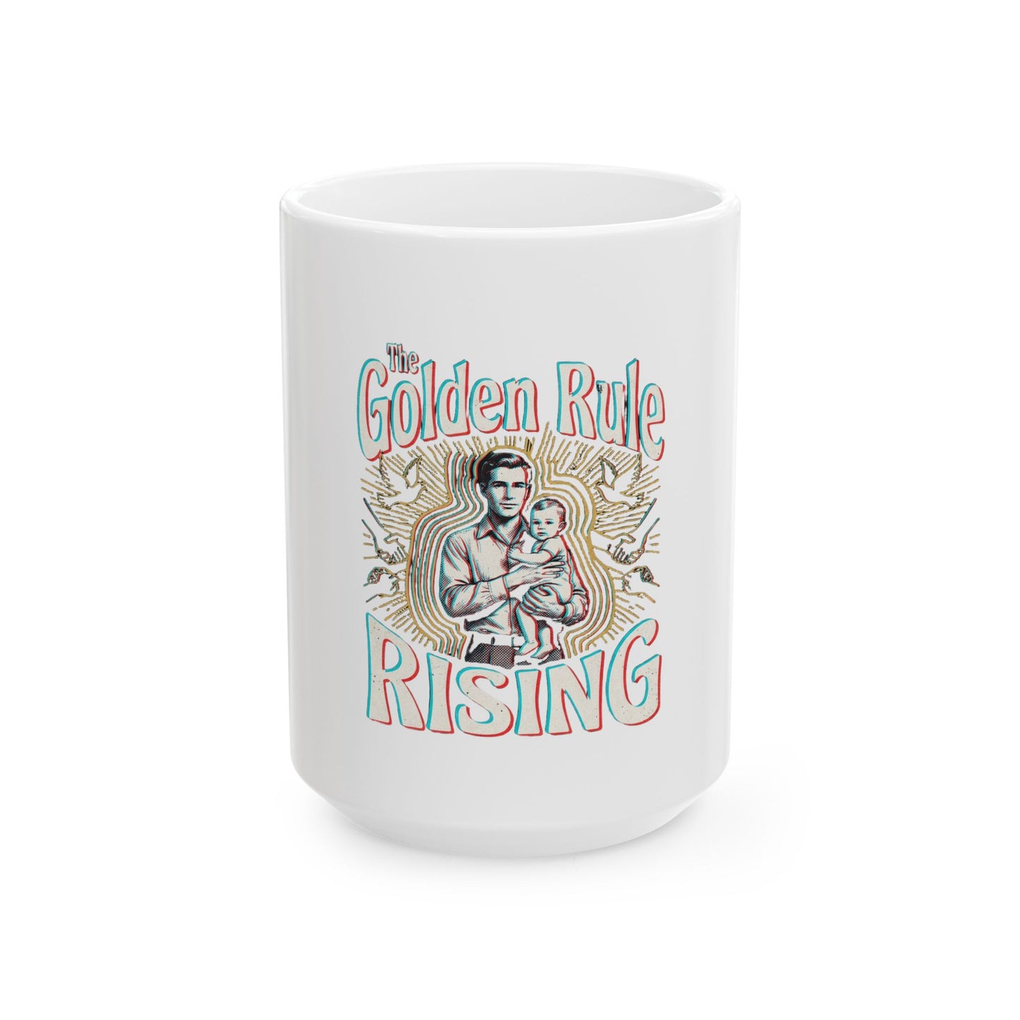 The Golden Rule Rising — Vintage Rock Tour Risograph