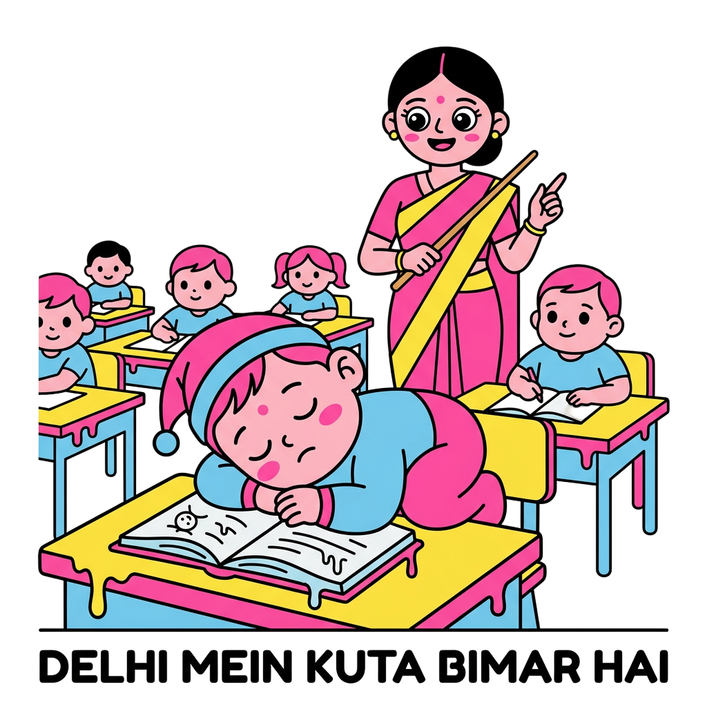 Delhi mein kuta bimar hai