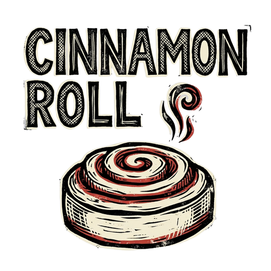 Cinnamon Roll — Streetwear Block Print