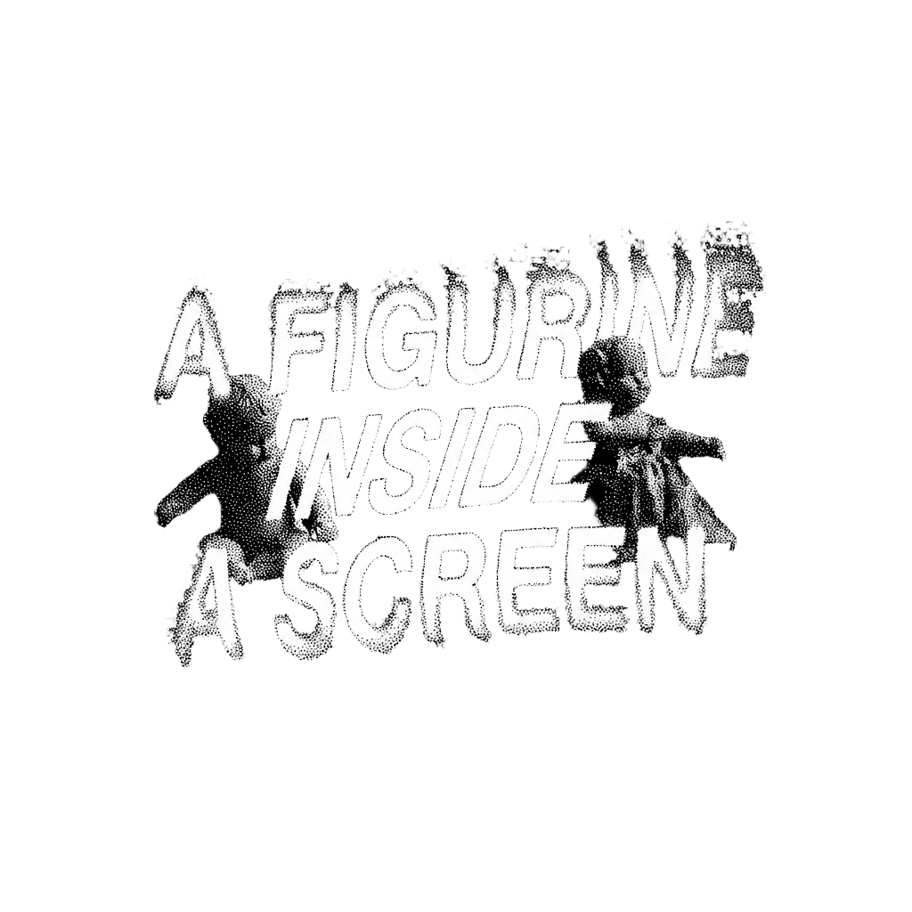 A FIGURINE INSIDE A SCREEN