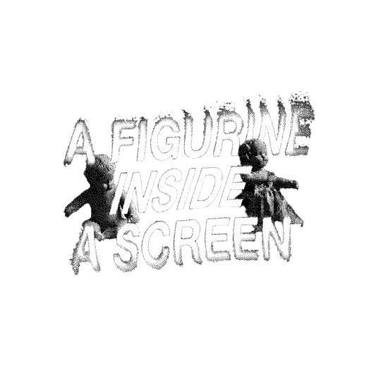 A FIGURINE INSIDE A SCREEN