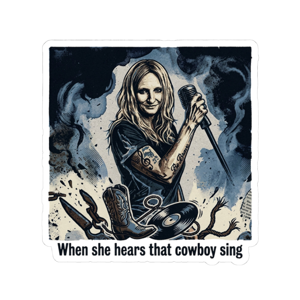 When she hears that cowboy sing