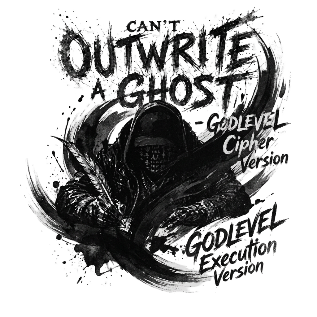 CAN’T OUTWRITE A GHOST - GODLEVEL Cipher Execution Version