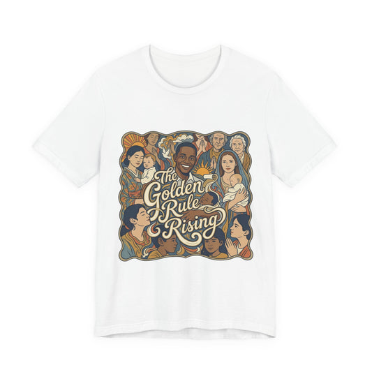 The Golden Rule Rising — Electric Psychedelic Poster Print